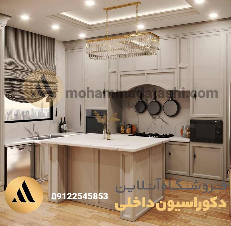  طراحی آشپزخانه نئوکلاسیک توسط گروه معماری محمد آتشی