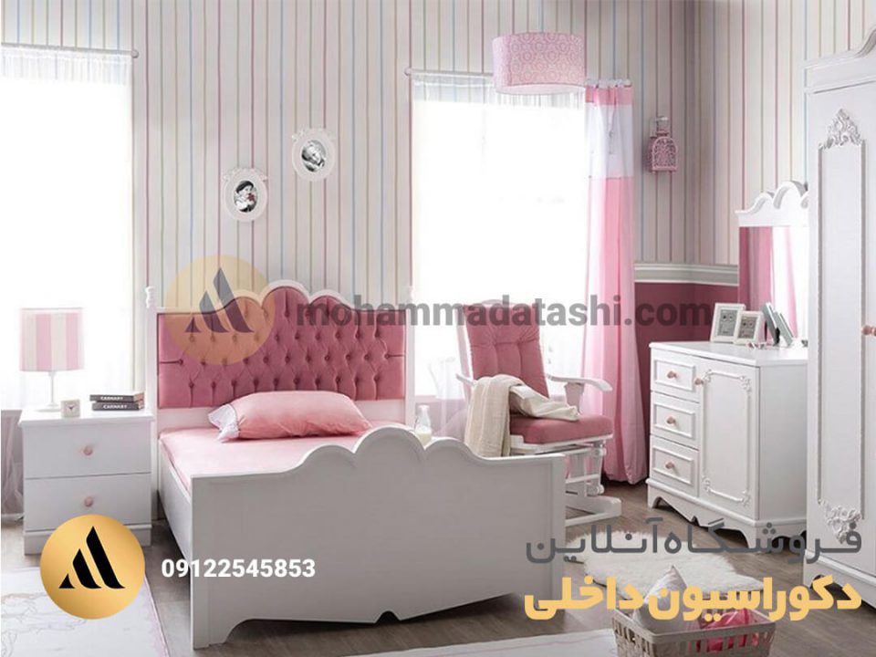 طراحی داخلی اتاق خواب دخترانه لاکچری